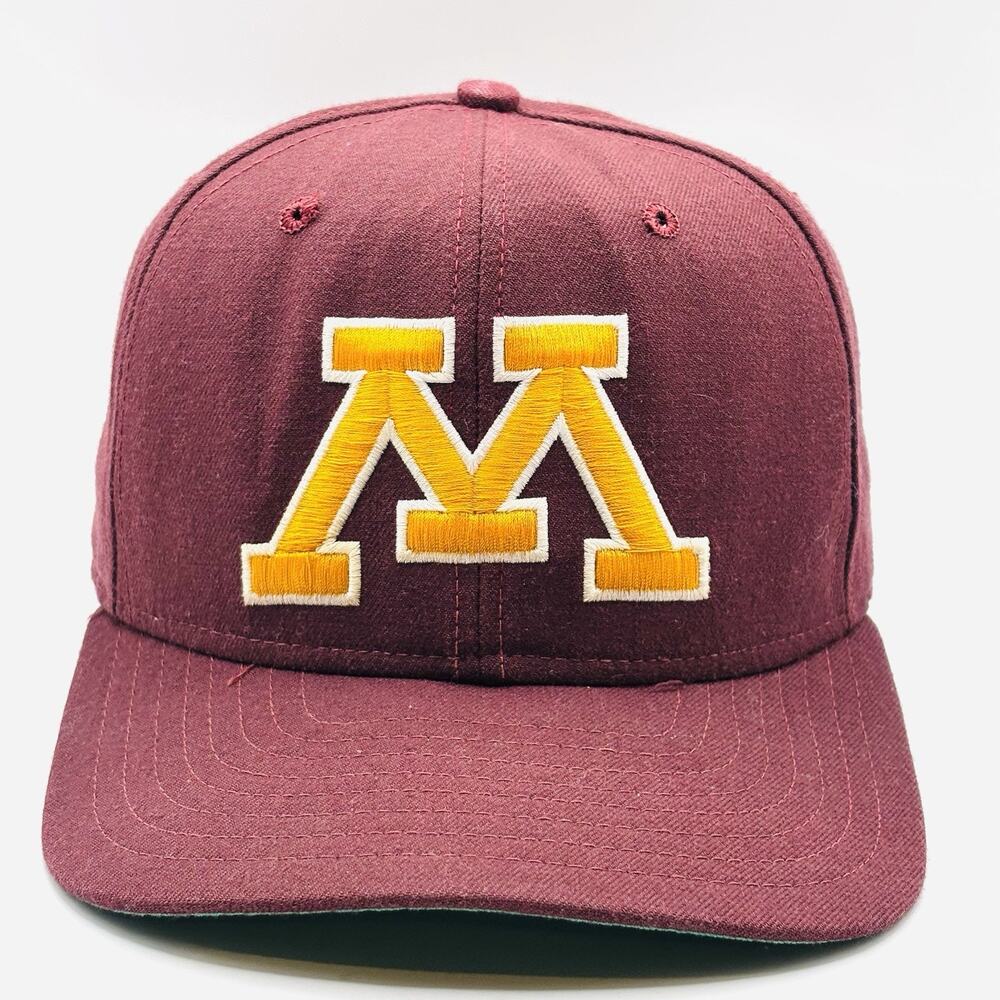 Vintage 80s Minnesota Gophers SnapBack Hat Cap Wool New Era USA NCAA College
